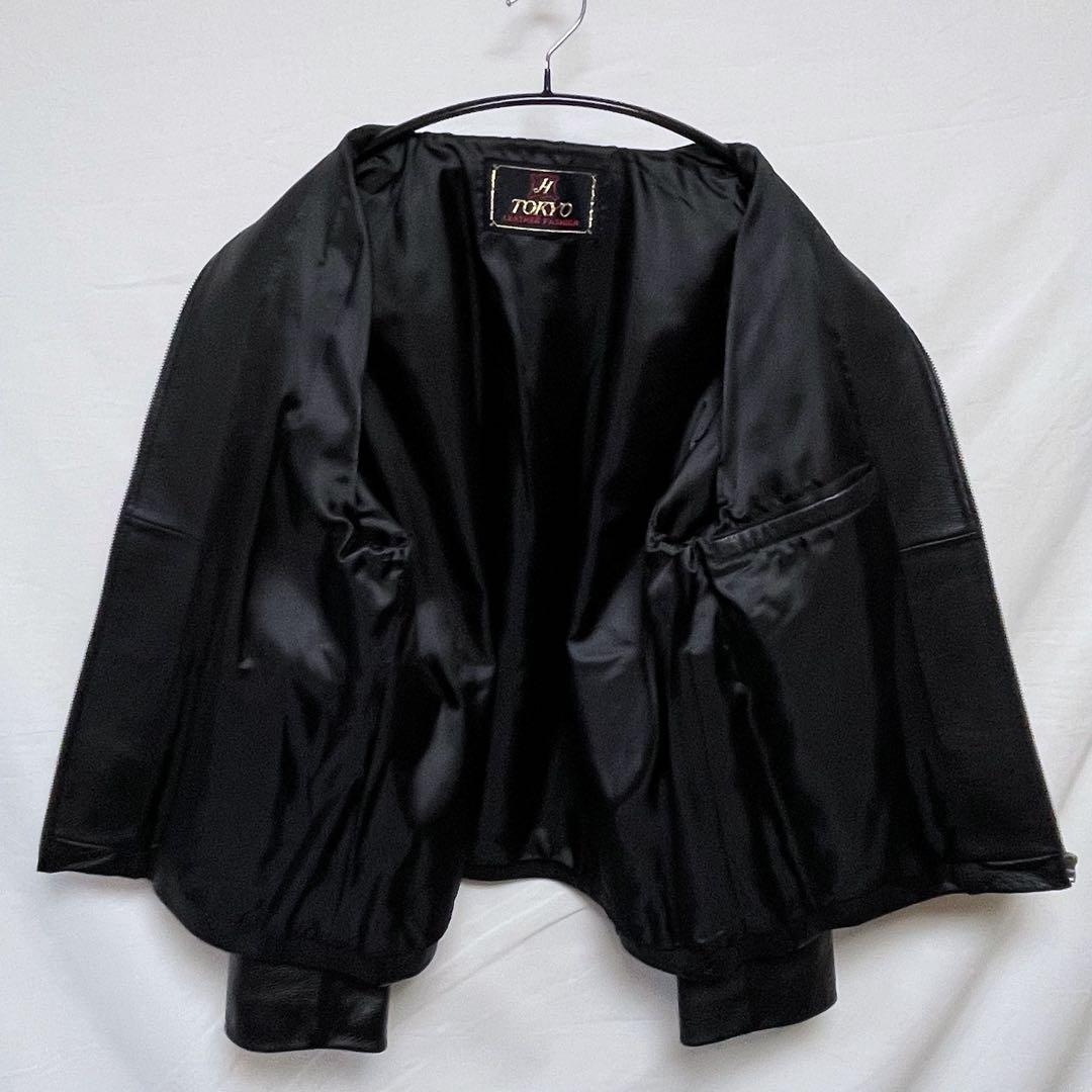 舶来堂 レザージャケット シングルライダースジャケット 革ジャン 牛革 本革