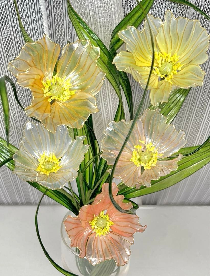 アメリカンフラワー　ディップフラワー　NO.179（ポピー）とNO.180