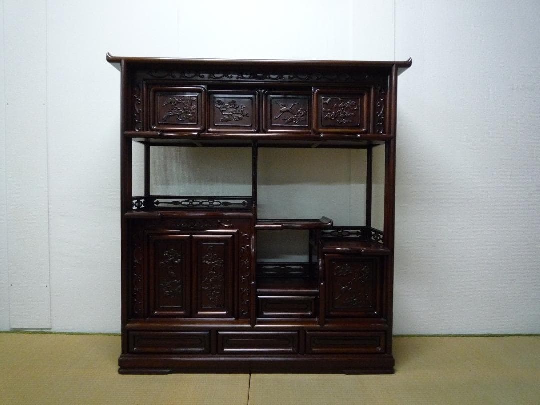 唐木家具　飾り棚