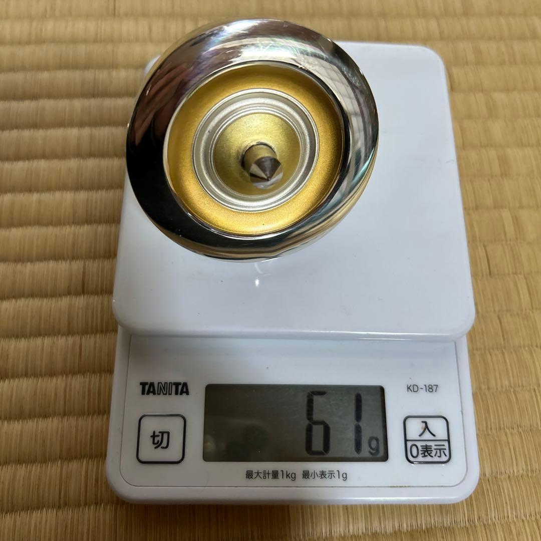 金工家作 純銀製独楽置物　ガラスケース付駒の銀