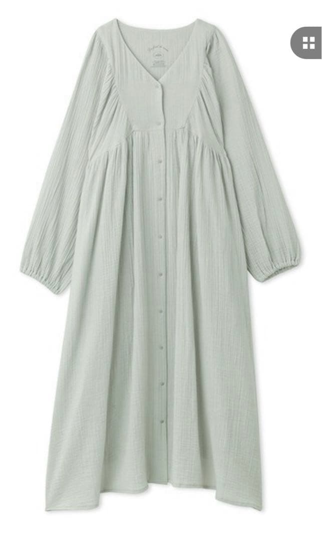 【ジェラートピケ】マタニティガーゼワンピース　ミント