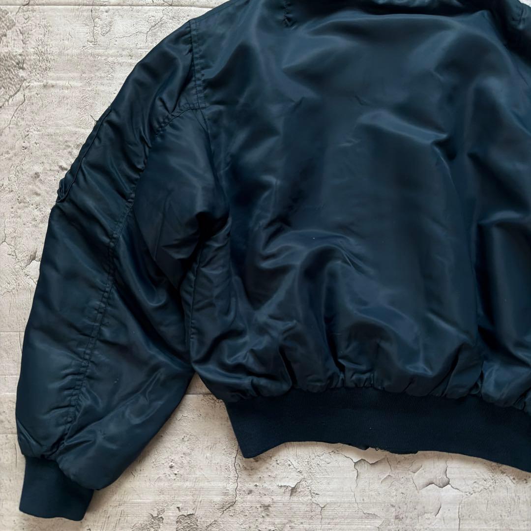 90s Ma-1 フライトジャケット　イタリア製　ネイビー