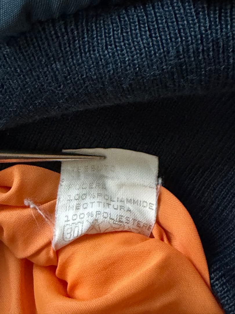 90s Ma-1 フライトジャケット　イタリア製　ネイビー