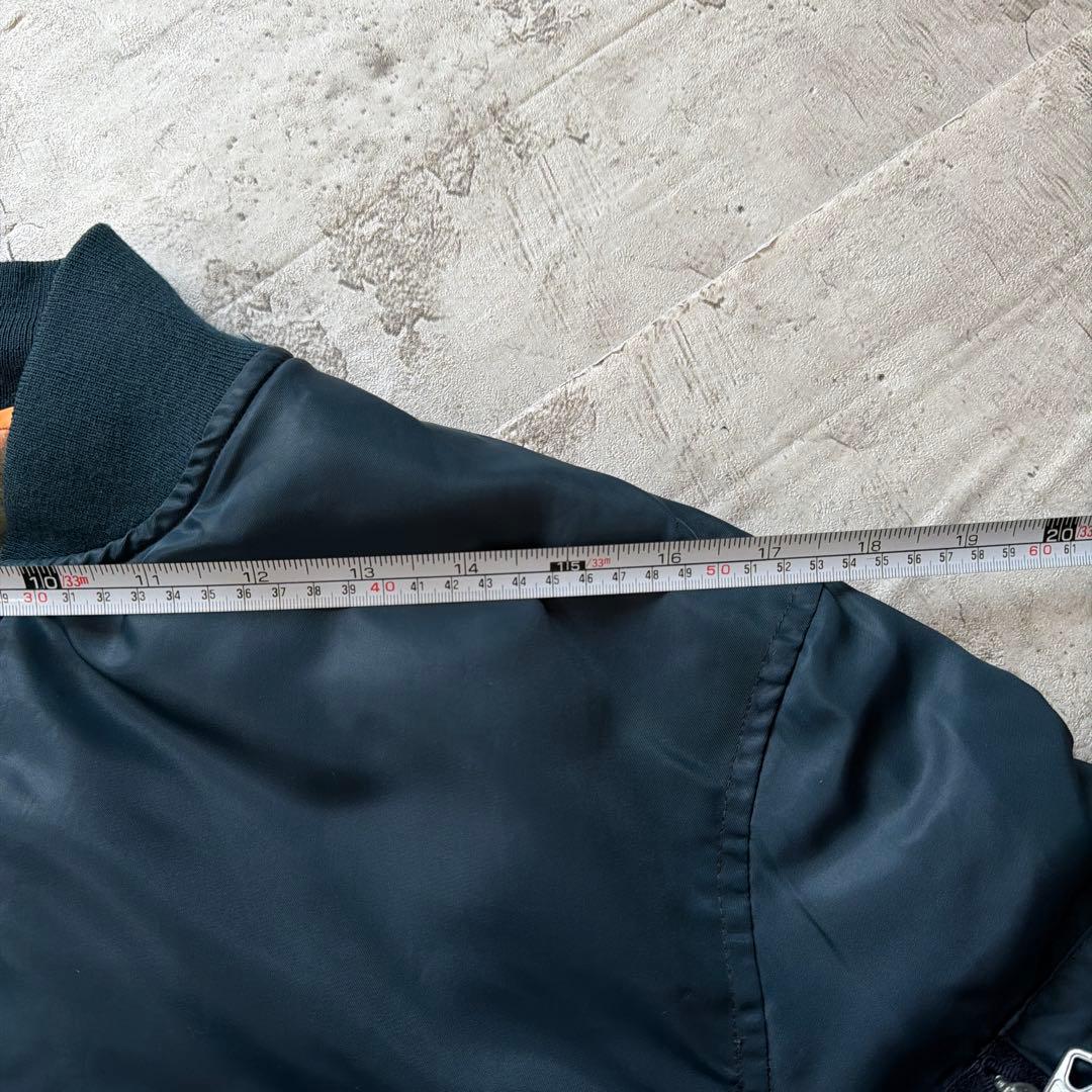 90s Ma-1 フライトジャケット　イタリア製　ネイビー