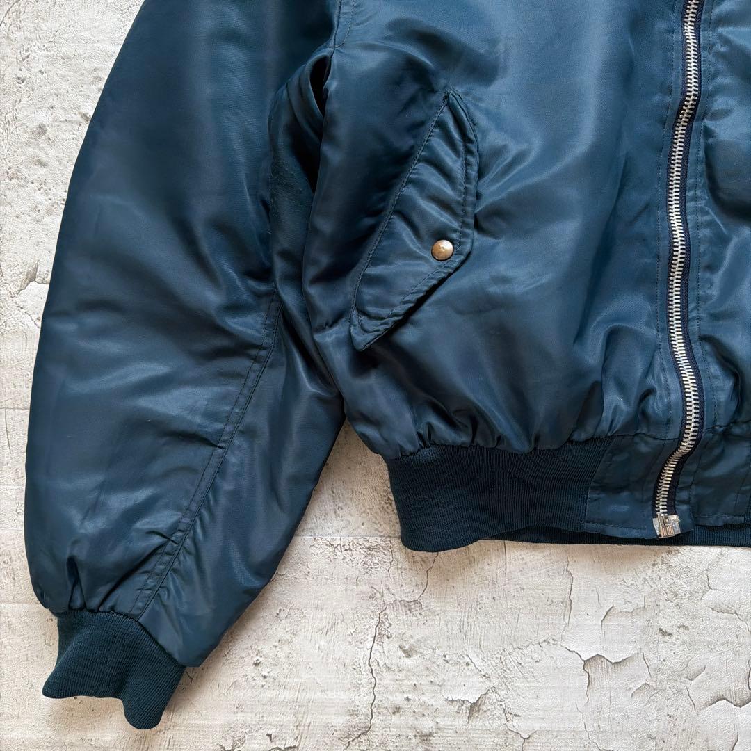 90s Ma-1 フライトジャケット　イタリア製　ネイビー