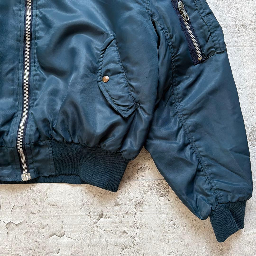 90s Ma-1 フライトジャケット　イタリア製　ネイビー