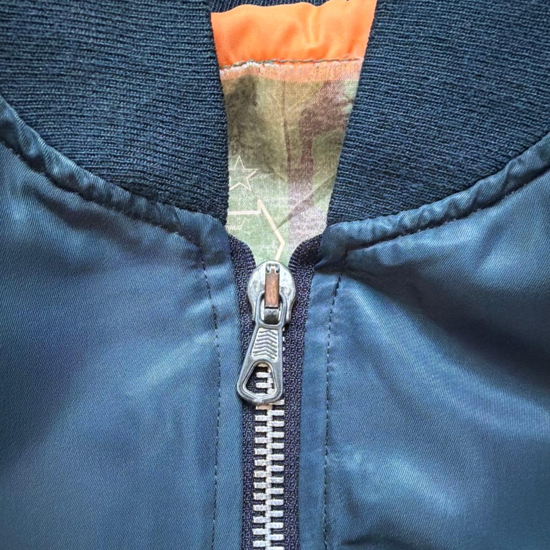 90s Ma-1 フライトジャケット　イタリア製　ネイビー