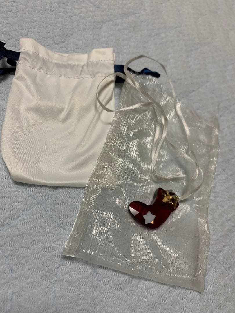 スワロフスキー　クリスマス　オーナメント　ブーツ　チャーム