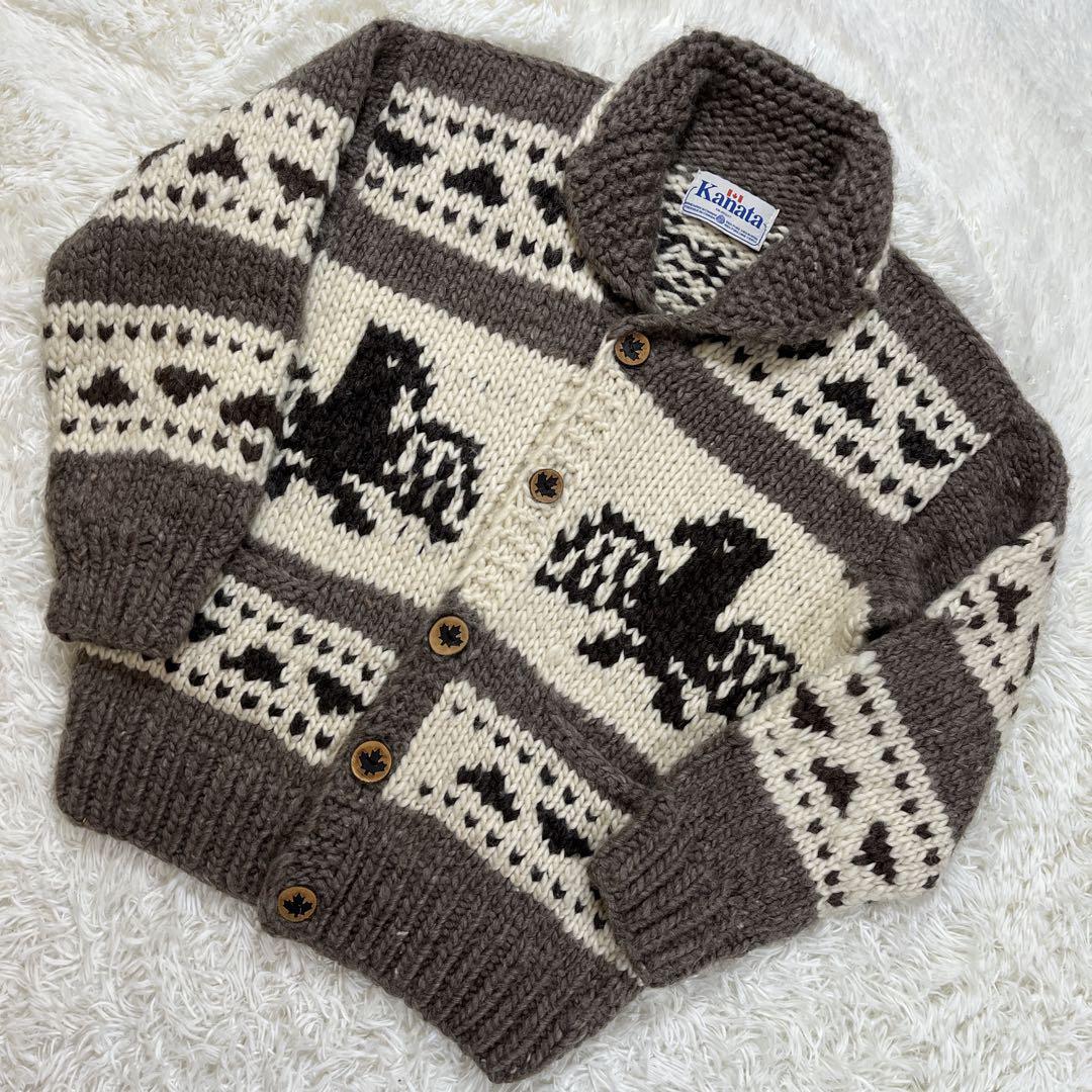 【美品】KANATA カウチン　サンダーバード M ハンドメイド　カナダ製