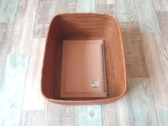 2種類セット●B5＆A4丸み有長方形ケース●無地●アタ●バリ島●1024.4