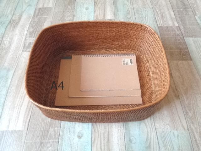 2種類セット●B5＆A4丸み有長方形ケース●無地●アタ●バリ島●1024.4
