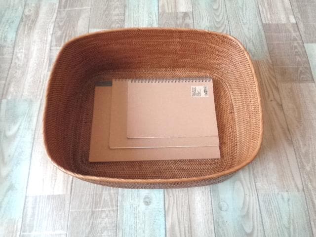 2種類セット●B5＆A4丸み有長方形ケース●無地●アタ●バリ島●1024.4