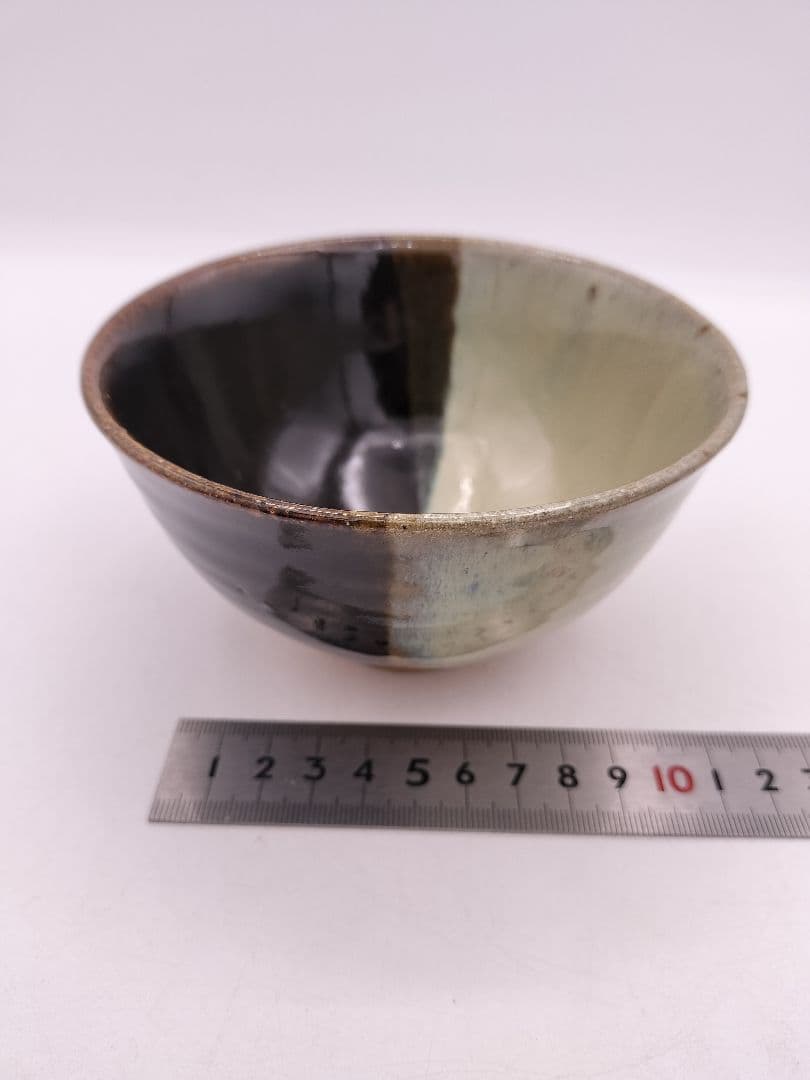 c596 数茶碗 朝鮮唐津 片身変り 10客 武村利左衛門 木箱 茶道具 古物