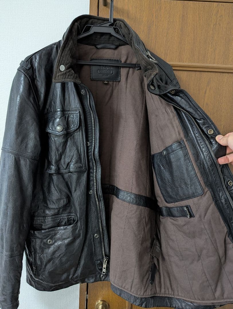 【junjun】[COACH] 黒ライダース レザージャケット Mサイズ
