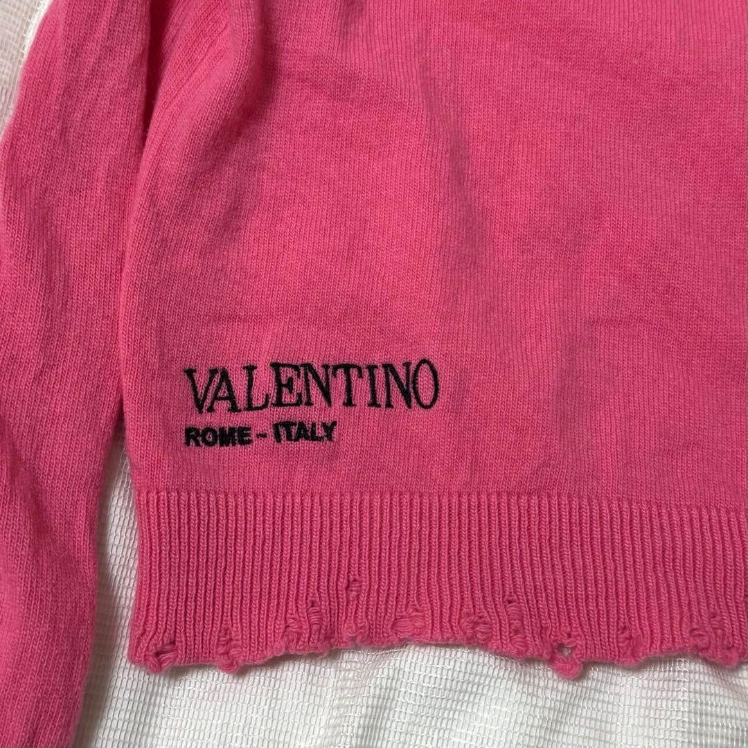レア✨　VALENTINO Pink Is Punk カシミヤニット ダメージ
