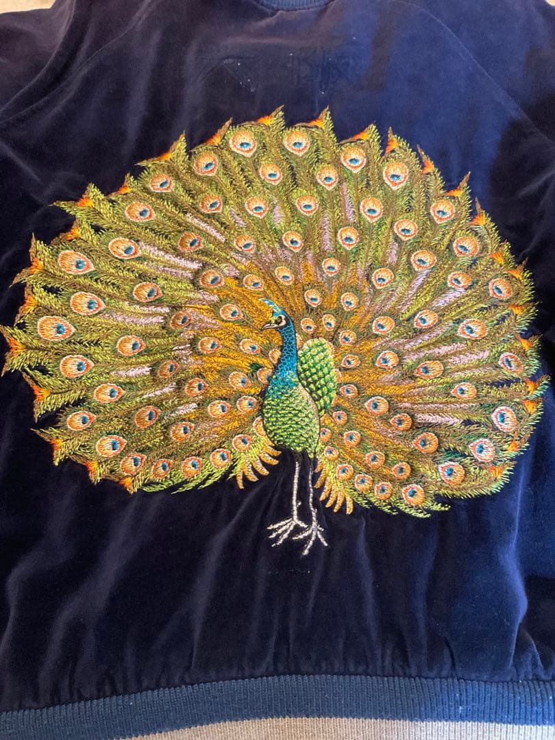 ドゥニーム　孔雀スカジャン　DENIME