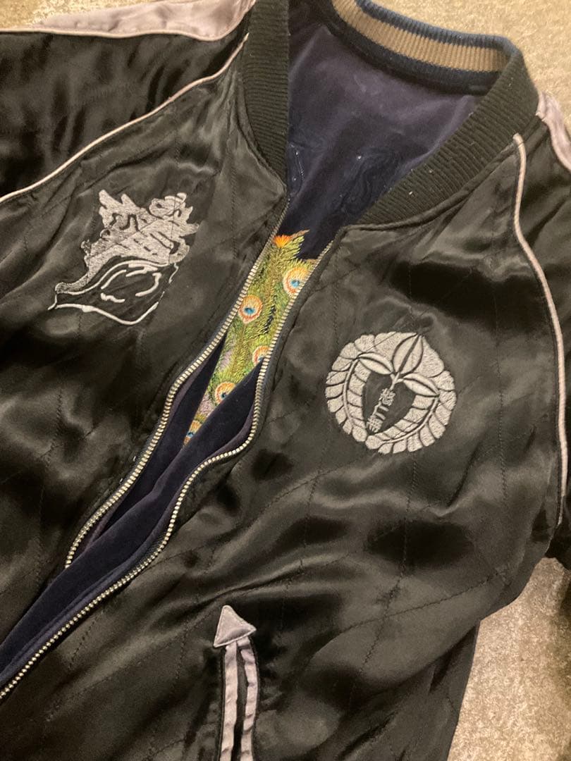 ドゥニーム　孔雀スカジャン　DENIME