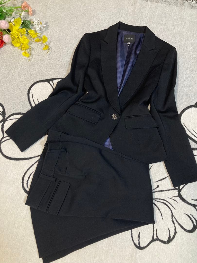 BOSCHボッシュ表生地毛98％ スーツ セットアップ ジャケットズボン美品入社