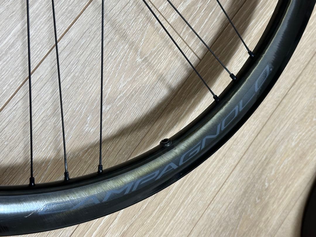 超美品カンパニョーロSHAMAL CARBON DB カーボンホイール前後セット