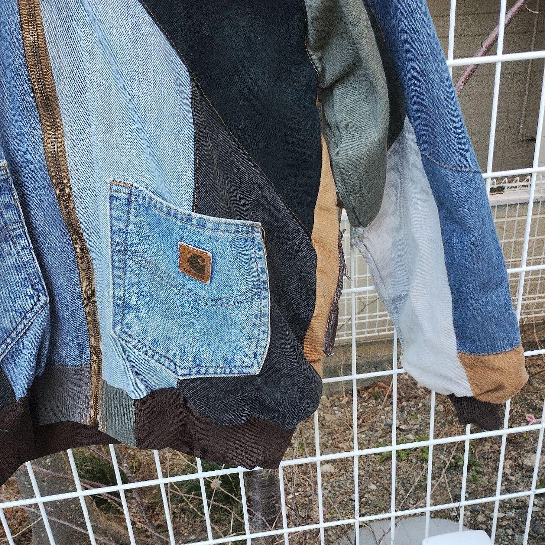 マ*ト様 カーハート　パッチワークデザイン 再構築　アクティブジャケット型　古着