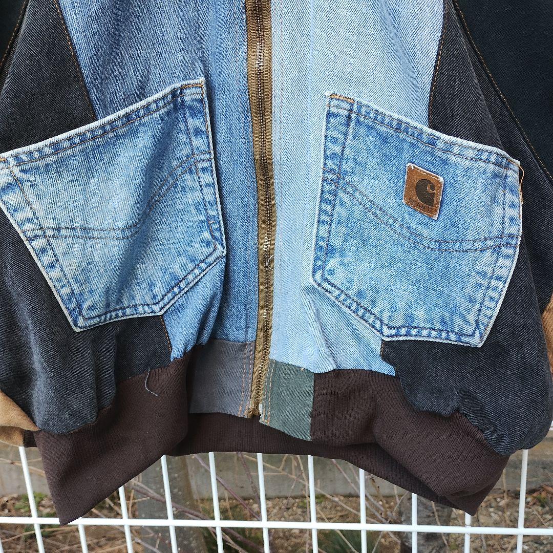 マ*ト様 カーハート　パッチワークデザイン 再構築　アクティブジャケット型　古着