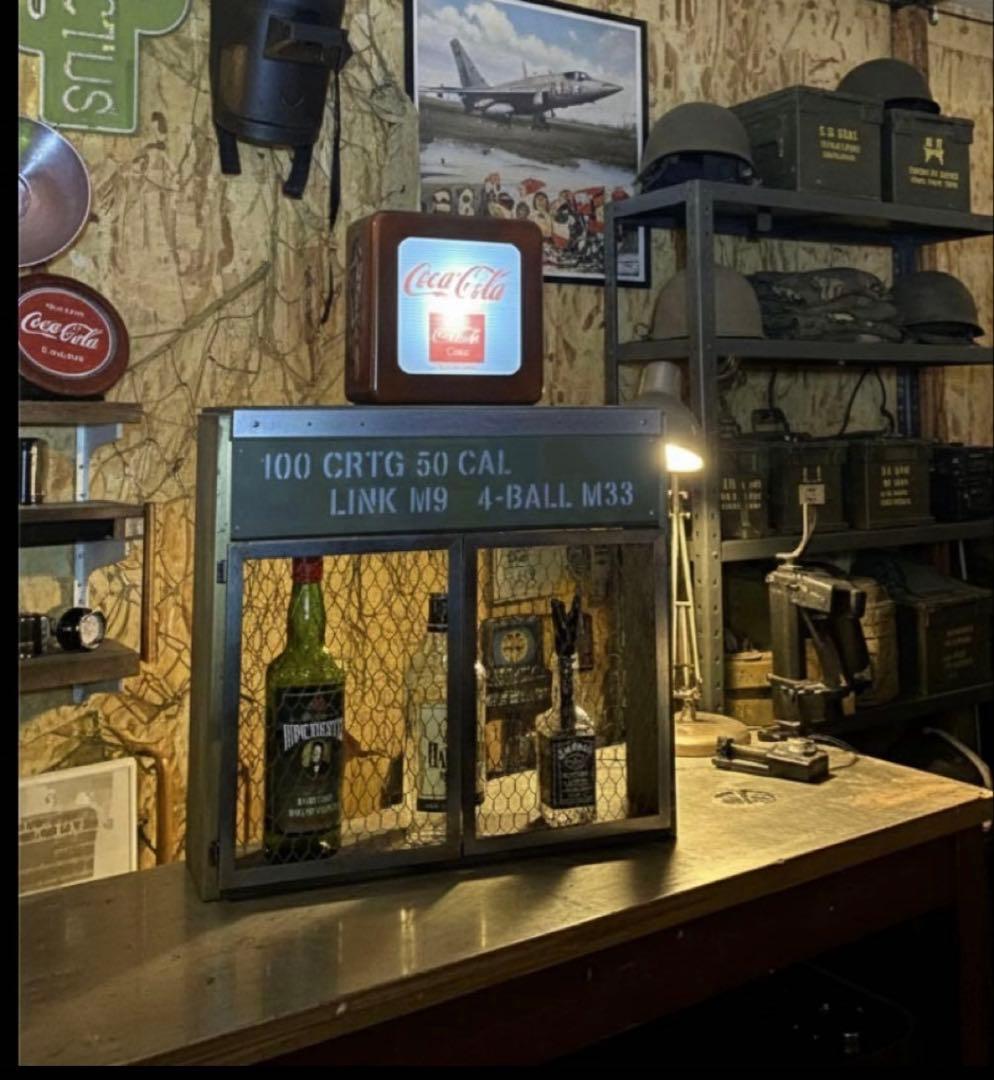 照明付き　ミリタリー収納棚　インダストリアル アメリカン