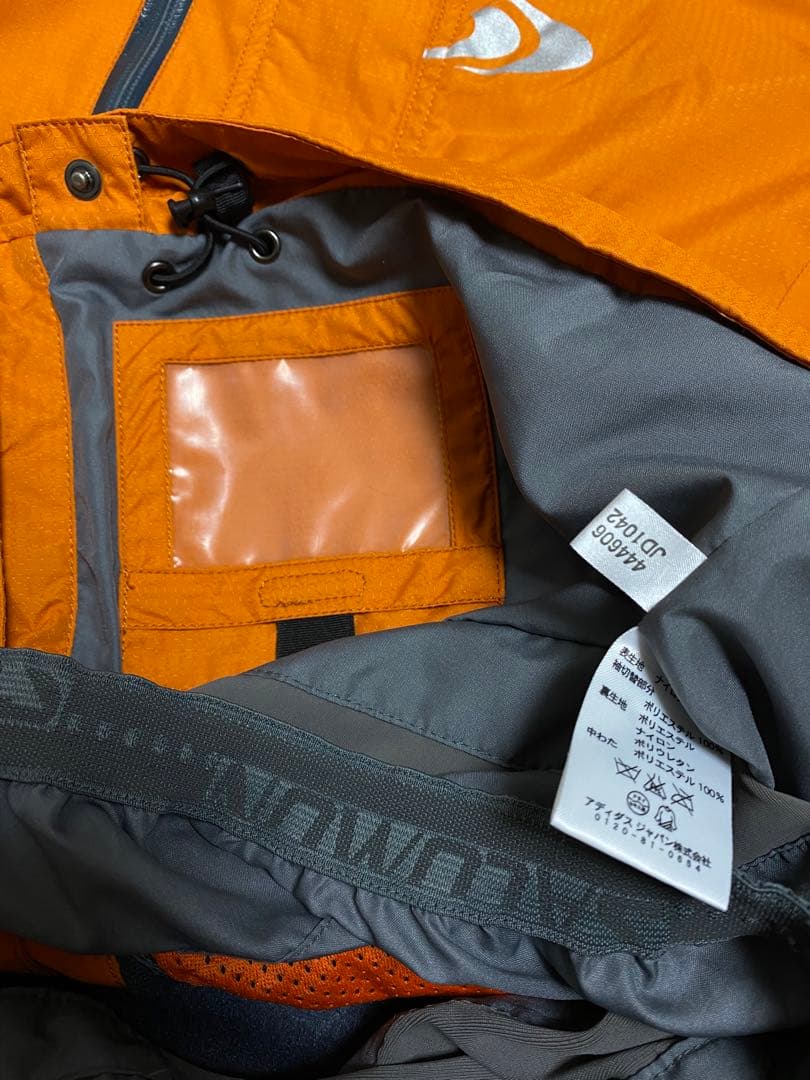 00s SALOMON　旧ロゴ　スキーウェア　セットアップ　M オレンジ　グレー