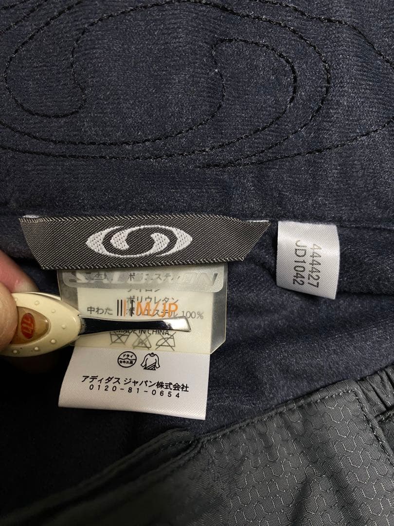 00s SALOMON　旧ロゴ　スキーウェア　セットアップ　M オレンジ　グレー