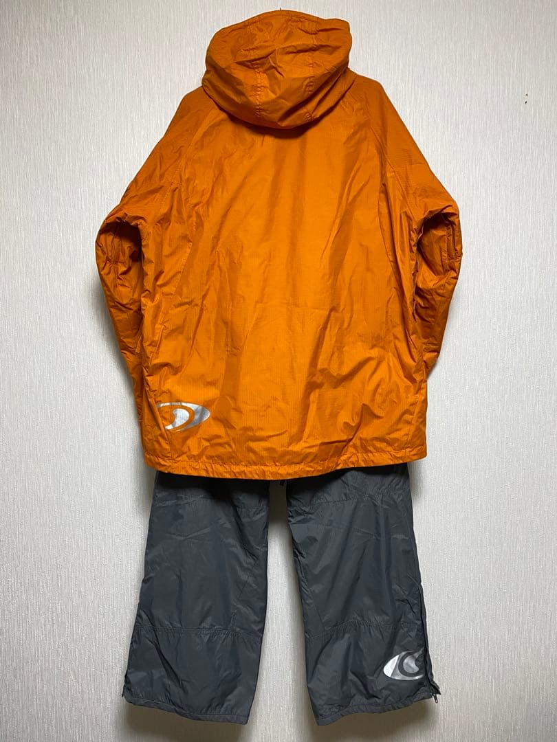 00s SALOMON　旧ロゴ　スキーウェア　セットアップ　M オレンジ　グレー