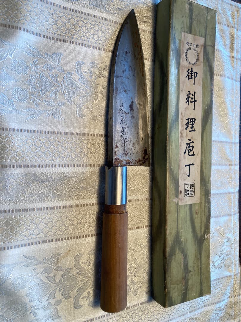 丸虎星作出刃包丁 木製ハンドル