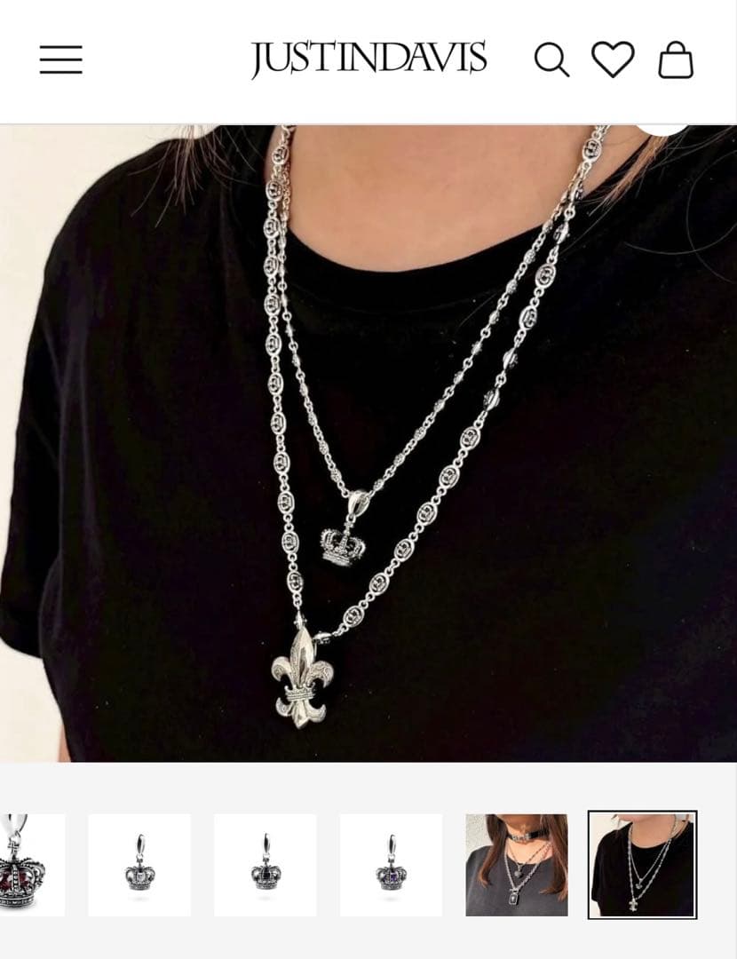 JUSTIN DAVIS（ジャスティン デイビス） ネックレス クラウン紋章