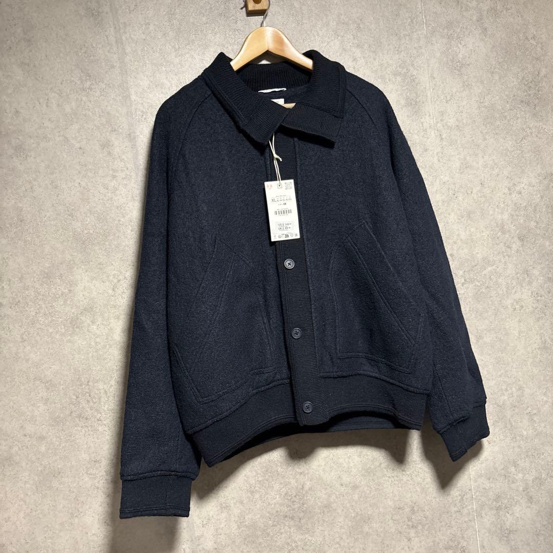 zara ザラ　リブ襟切り替えジャケット XL