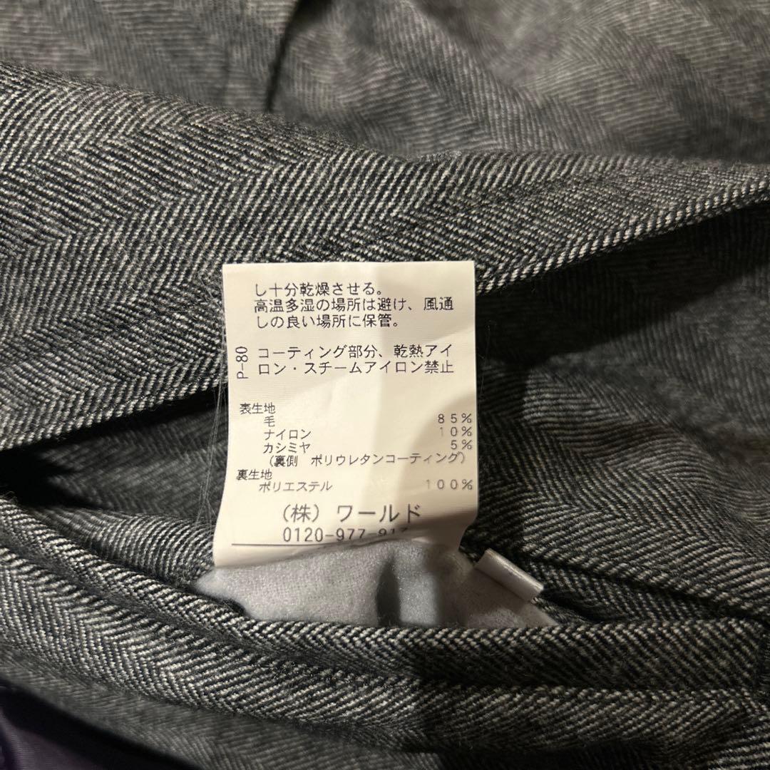 美品　タケオキクチ ライナー　ヘリンボーン トレンチコート 2way カシミヤ