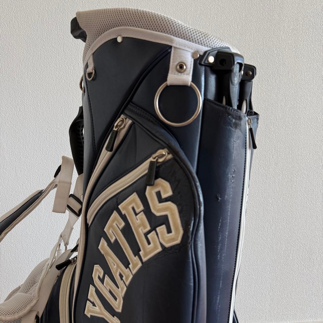 パーリーゲイツ　キャディバッグ　ショルダー式　スタンド式　軽量　紺　ネイビー