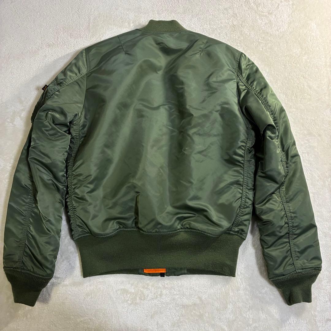 【美品】ALPHA MA-1 フライトジャケット M カーキ セージグリーン