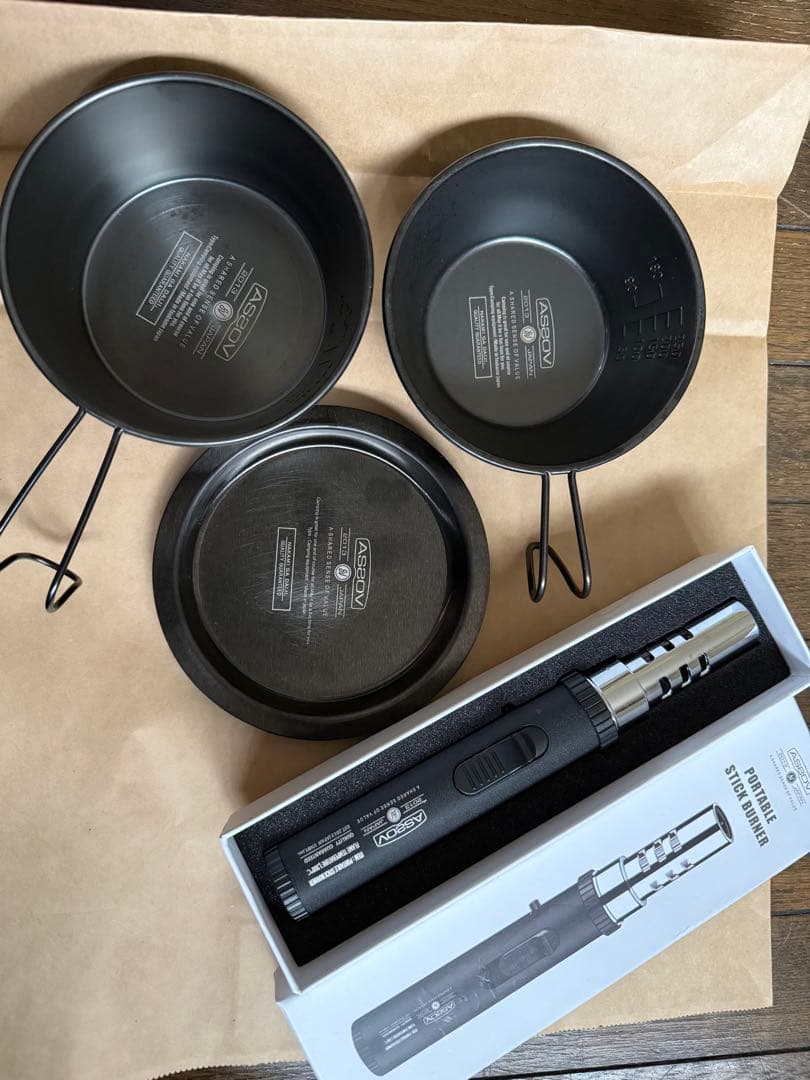 AS2OV アッソブ　シャラカップ　ミニプレート　ポータブルスティックバーナー