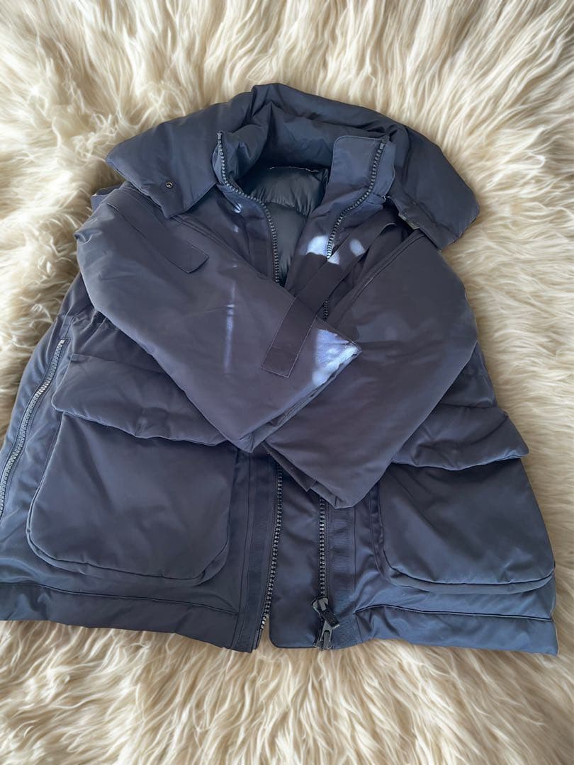 ハイブリッドダウンショートコート L ネイビー