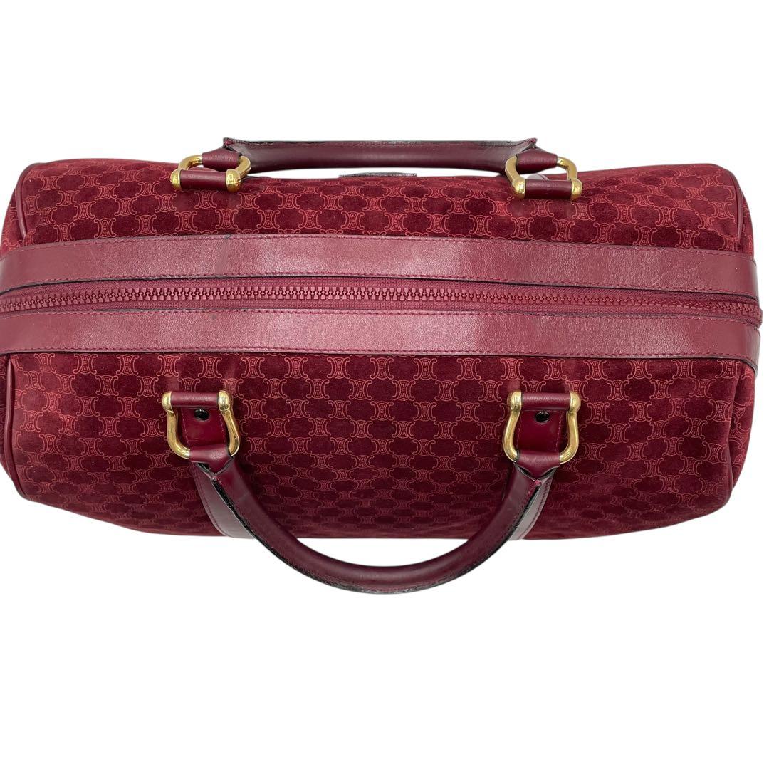 レア✨セリーヌ ヴィンテージ ボストンバッグ マカダム柄 スエード レザー