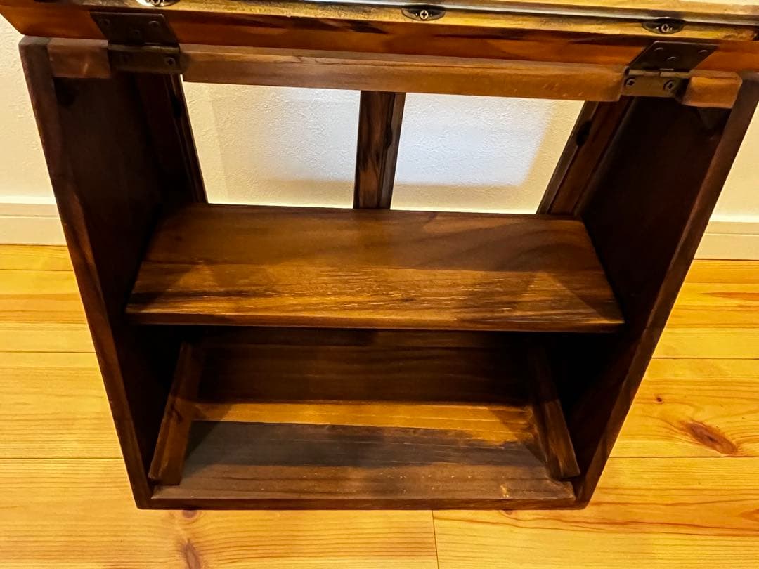 木製 ブレッドケース ショーケース カフェ風 キッチン収納 アンティーク調