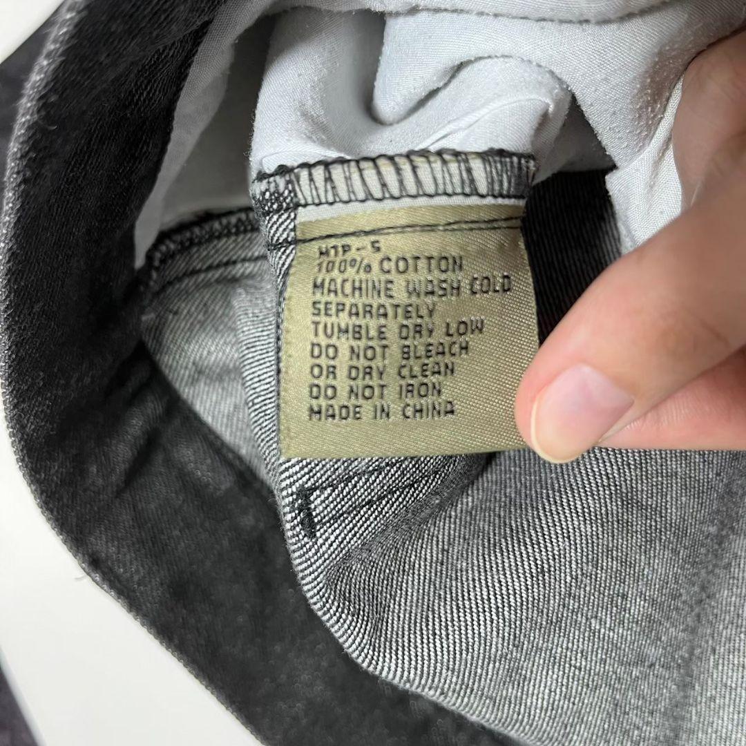 00s バランスストリートウェアワイドブラックデニムパンツロゴ刺繍BALANCE