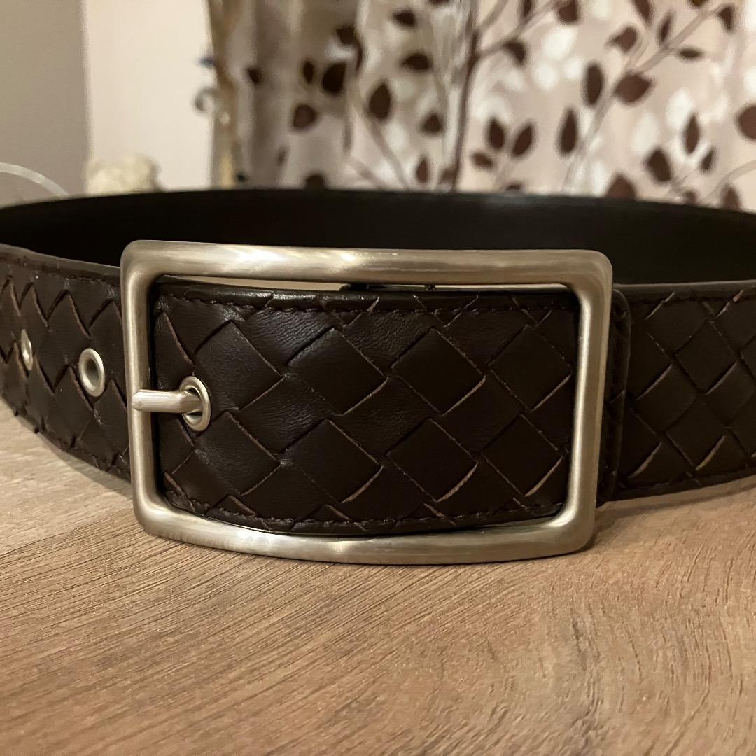 BOTTEGA VENETA ベルト 85cm/34in ダークブラウン