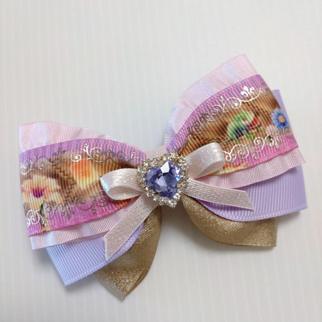 確認　ヘアゴム　ヘアリボン　1149　みつあみ　花