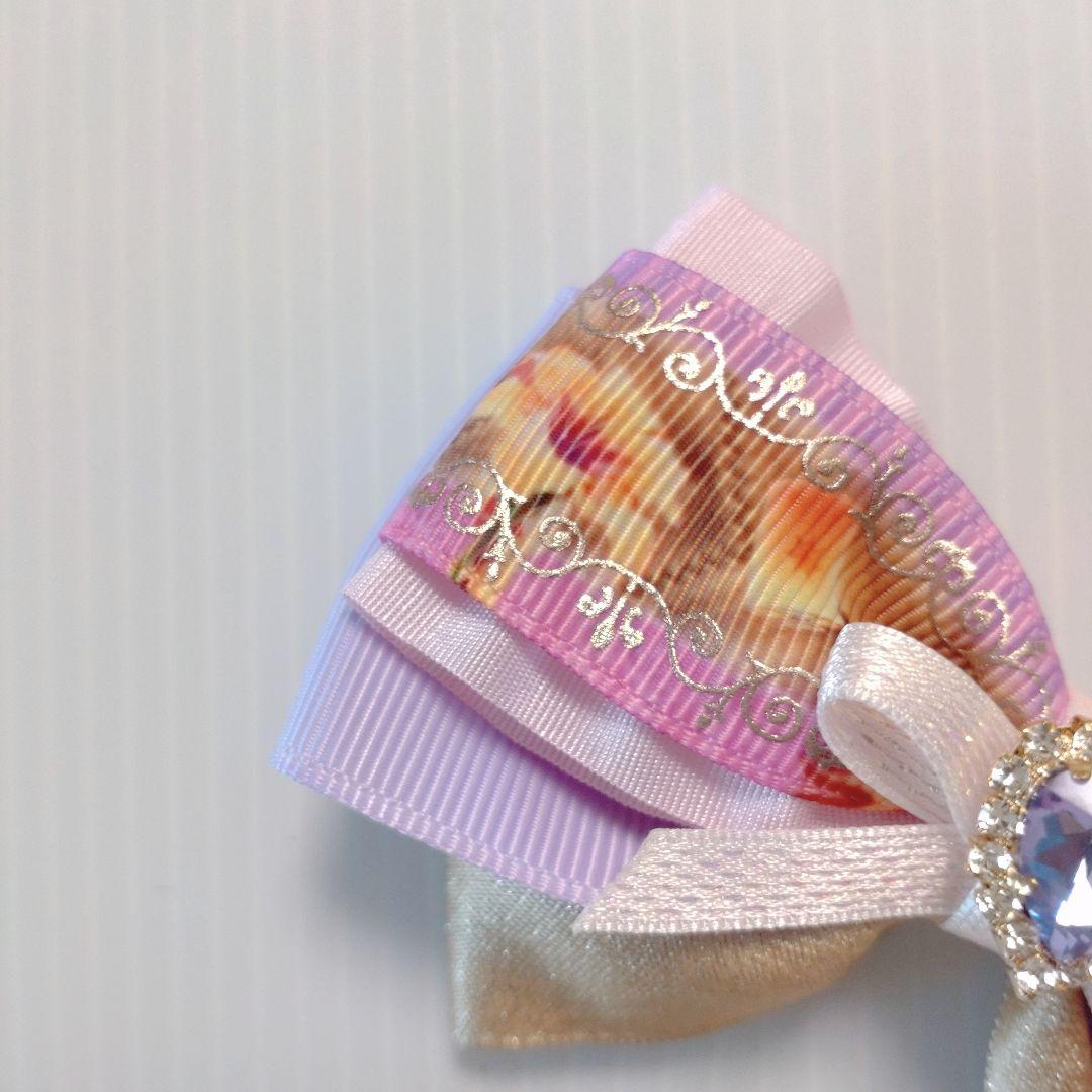 確認　ヘアゴム　ヘアリボン　1149　みつあみ　花