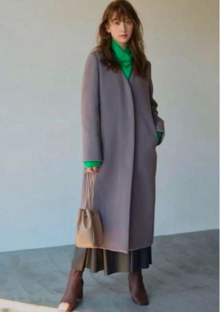 ⭐︎最終値下⭐︎ FRAY.I.D フレイアイディー ノーカラーコート ロング