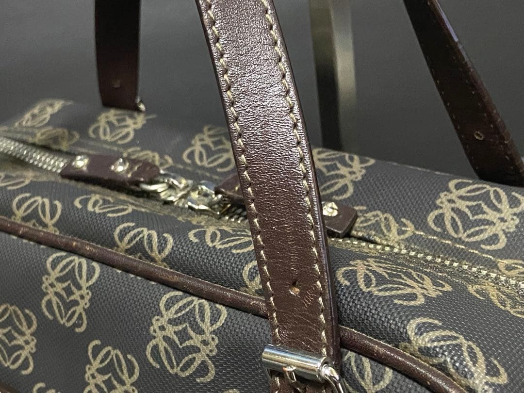 ロエベ ミニボストンバッグ アナグラム アマソナ ハンドバッグ PVC レザー