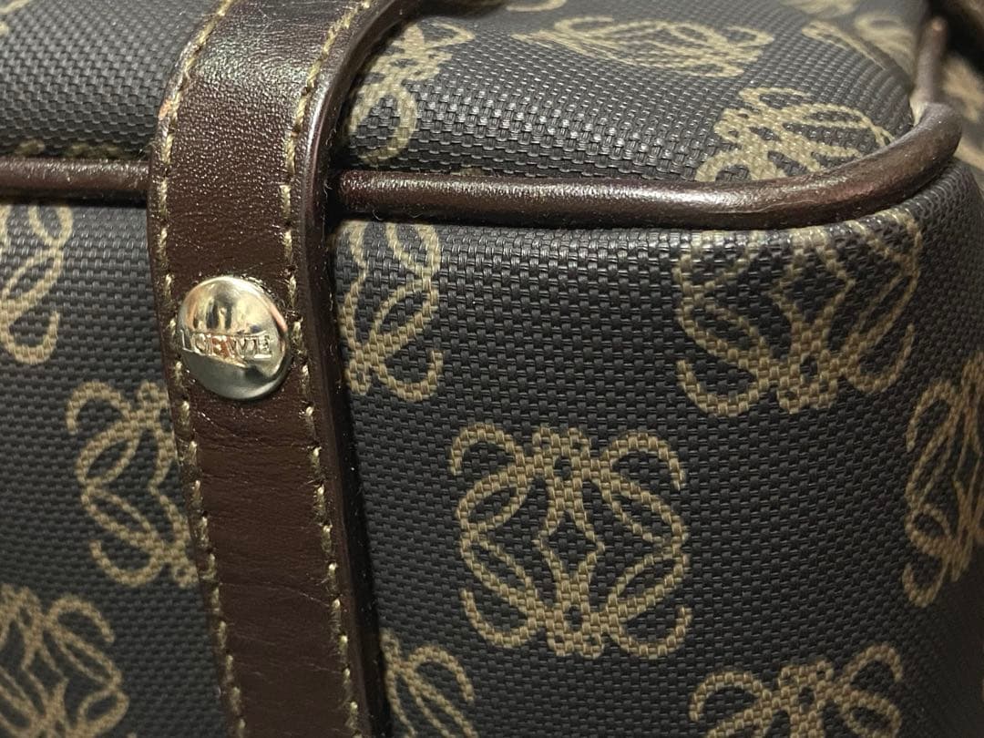 ロエベ ミニボストンバッグ アナグラム アマソナ ハンドバッグ PVC レザー