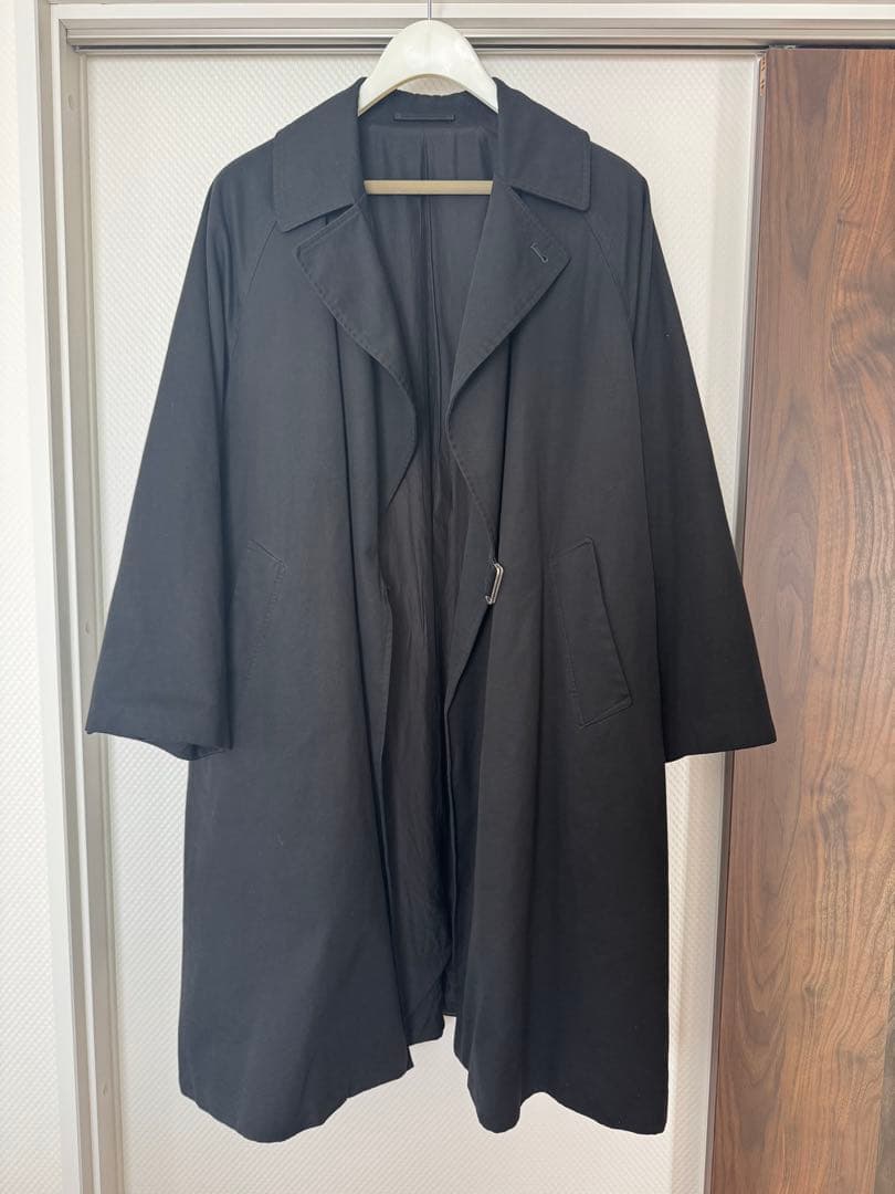 23SS コモリ　comoli サイズ3 タイロッケンコート　ブラック