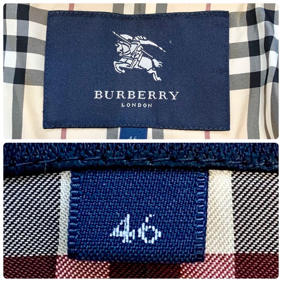 美品 バーバリーロンドン ノバチェック ダウンジャケット コート リアルファー