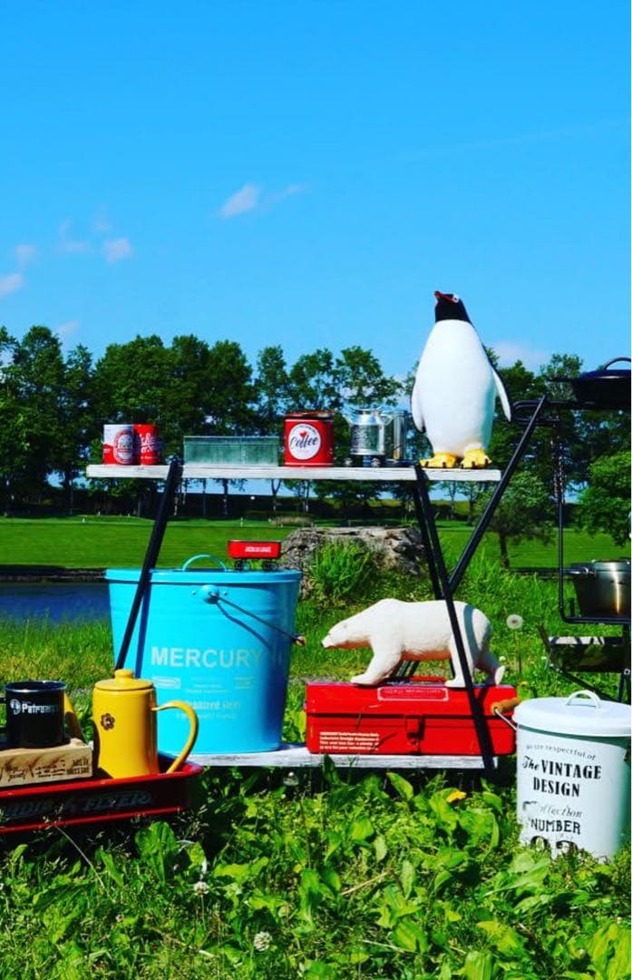 高さ60cm ホワイト ウッド アウトドア アイアンシェルフ ラック