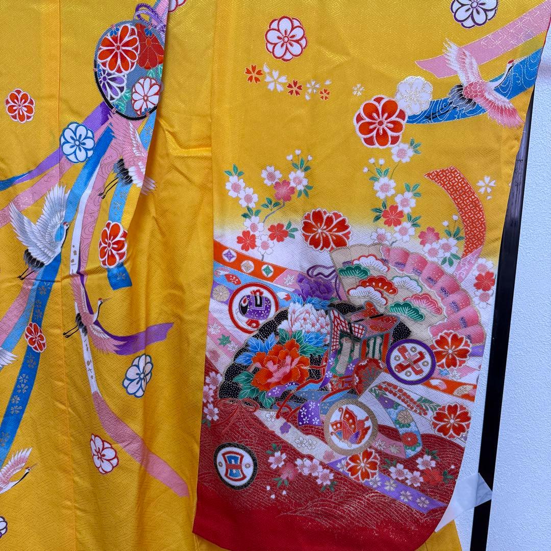 七五三 7歳　女児　お着物フルセット　黄色系